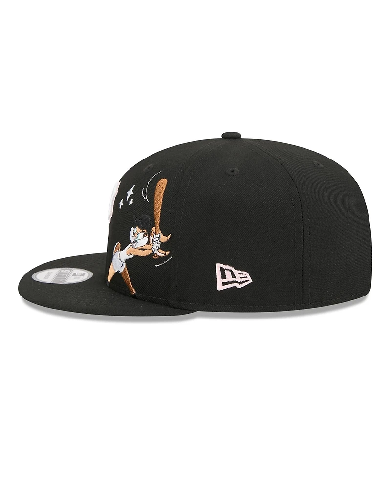 New Era Men's Black Pittsburgh Pirates Looney Tunes Lola Bunny 9FIFTY Snapback Hat