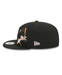 New Era Men's Black Pittsburgh Pirates Looney Tunes Lola Bunny 9FIFTY Snapback Hat