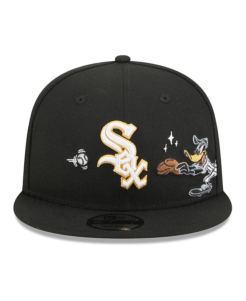 New Era Men's Black Chicago White Sox Looney Tunes Daffy Duck 9FIFTY Snapback Hat