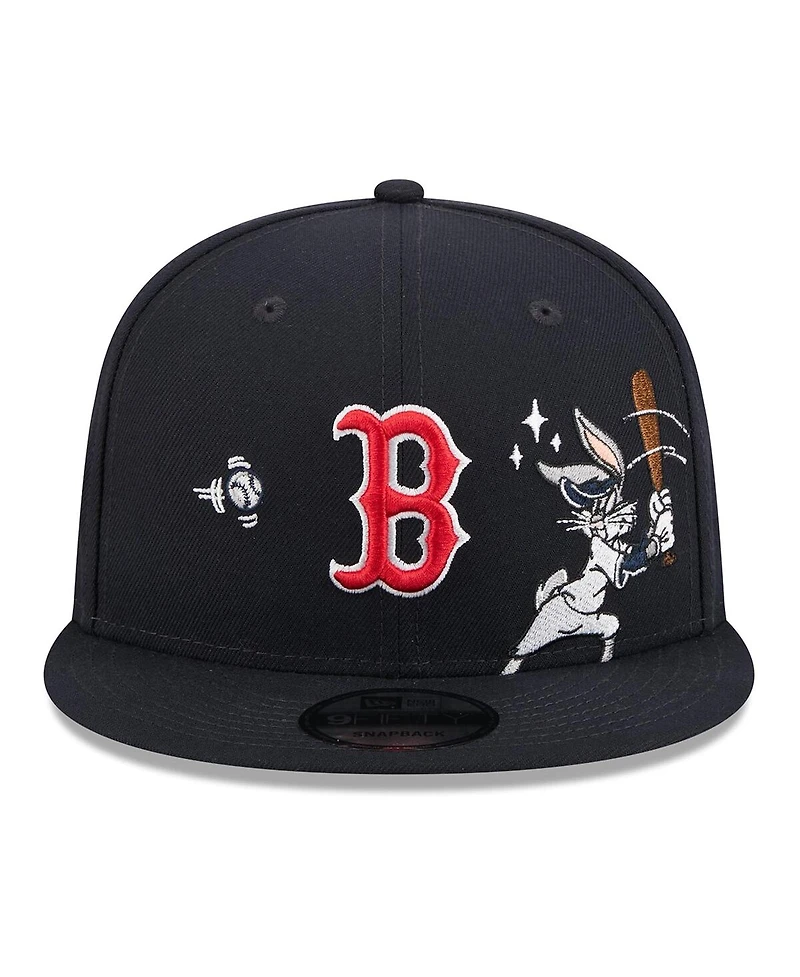 New Era Men's Navy Boston Red Sox Looney Tunes Bugs Bunny 9FIFTY Snapback Hat