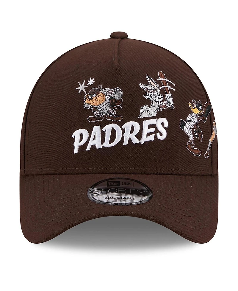 New Era Men's Brown San Diego Padres Looney Tunes A-Frame 9FORTY Adjustable Hat