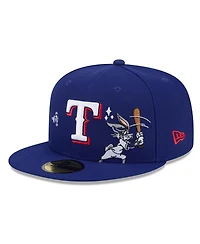 New Era Men's Royal Texas Rangers Looney Tunes Bugs Bunny 59FIFTY Fitted Hat