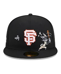 New Era Men's Black San Francisco Giants Looney Tunes Bugs Bunny 59FIFTY Fitted Hat