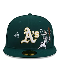 New Era Men's Green Athletics Looney Tunes Bugs Bunny 59FIFTY Fitted Hat