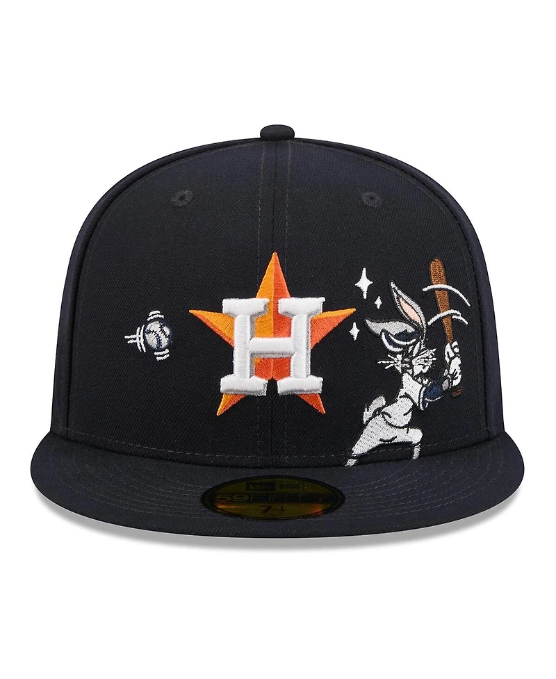 New Era Men's Navy Houston Astros Looney Tunes Bugs Bunny 59FIFTY Fitted Hat