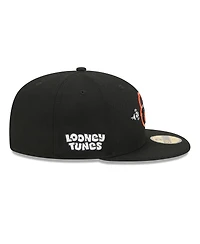 New Era Men's Black Baltimore Orioles Looney Tunes Bugs Bunny 59FIFTY Fitted Hat