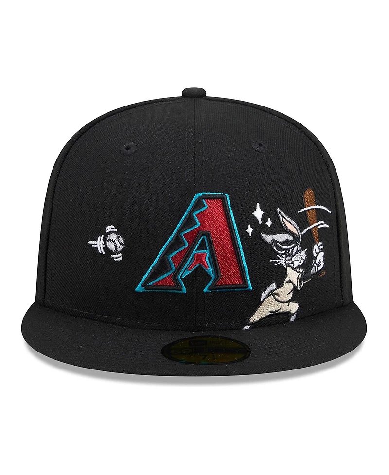 New Era Men's Black Arizona Diamondbacks Looney Tunes Bugs Bunny 59FIFTY Fitted Hat
