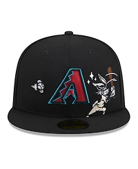 New Era Men's Black Arizona Diamondbacks Looney Tunes Bugs Bunny 59FIFTY Fitted Hat