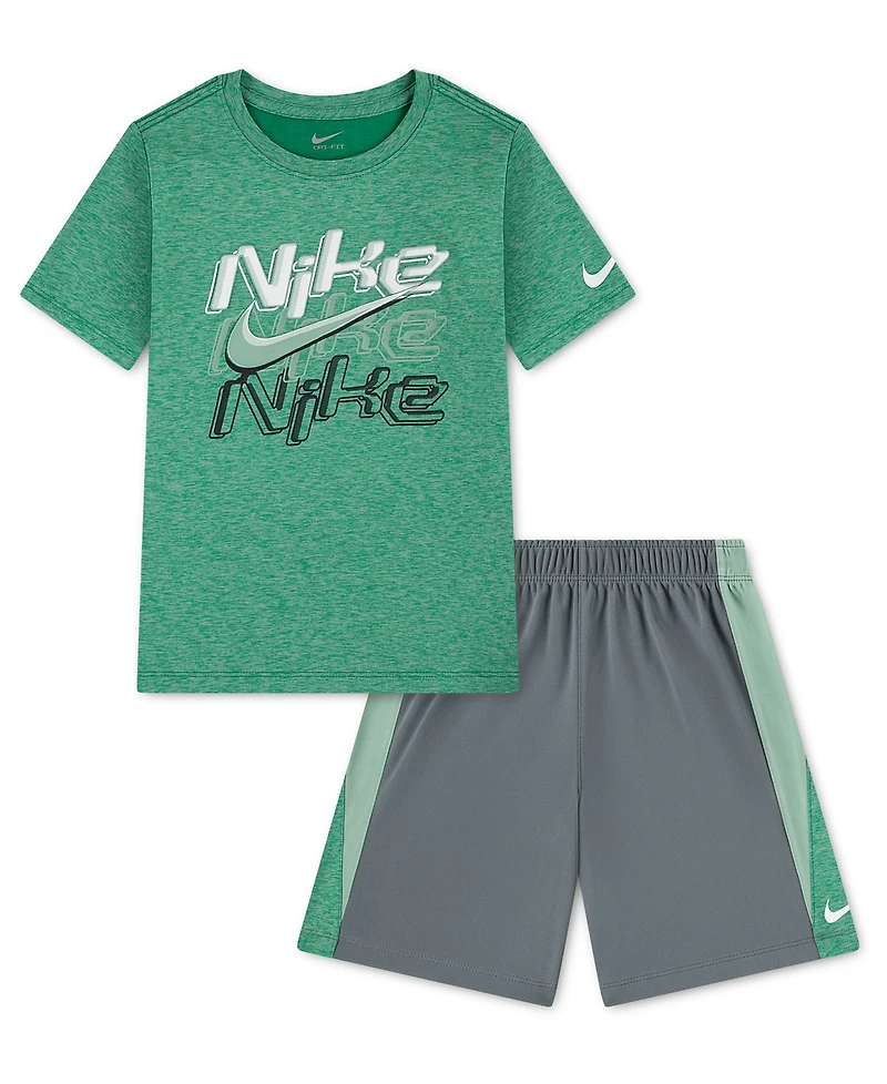 Nike Boys' 4-7 Short-Sleeve T-Shirt and Shorts, 2-Piece Set