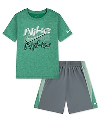 Nike Boys' 4-7 Short-Sleeve T-Shirt and Shorts, 2-Piece Set