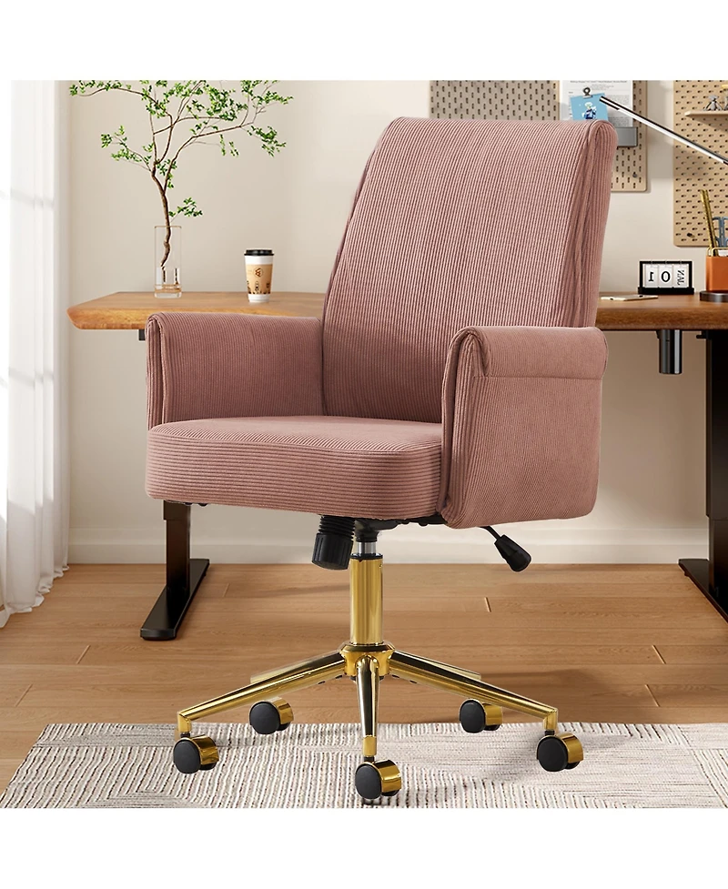 Flynama Striped Mid-Back Office Chair, Base Ergonomic Lift Chair