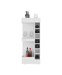 Flynama Modern Bar Cabinet with 16 Shelves, Freestanding Storage Cabinet for Bar Essentials