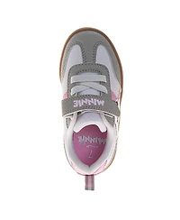 Disney Big Girls Minnie Mouse Court Sneakers Polka Dot Athletic Running Hook and Loop Comfort Fit