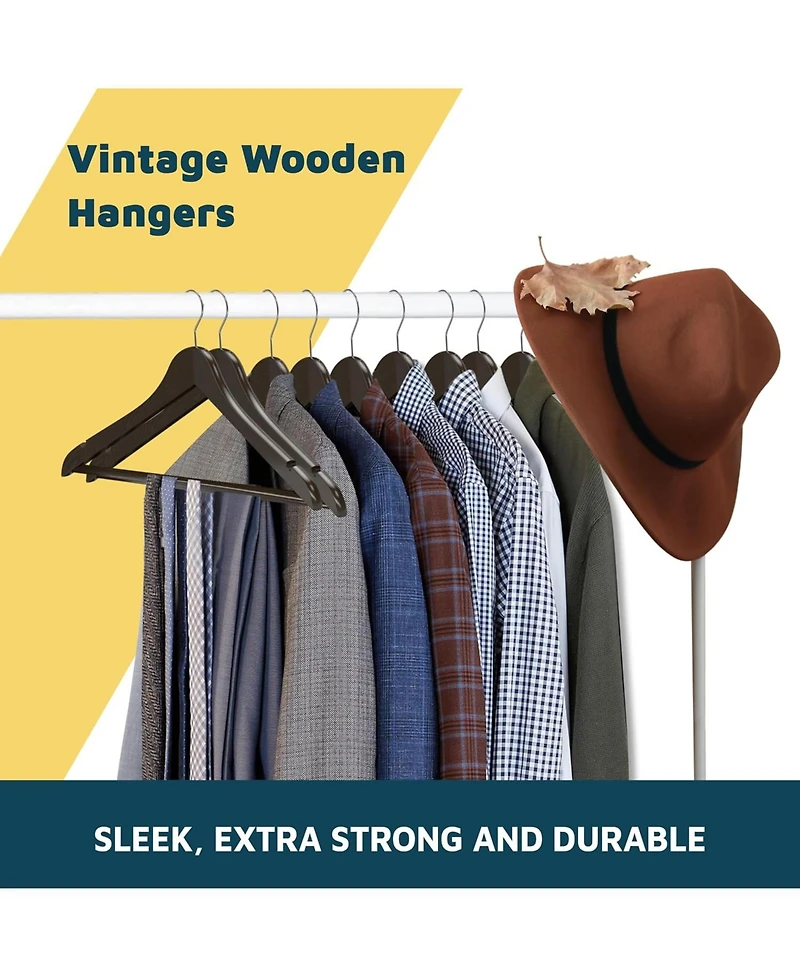 Lifemaster 50-Piece Wooden Hanger Set