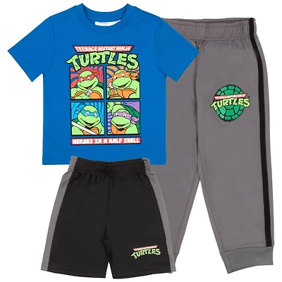 Teenage Mutant Ninja Turtles Toddler Boys 3 Piece T-Shirt, Shorts and Jogger Pants Set