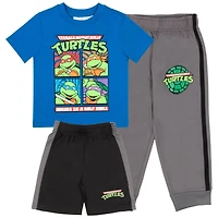 Teenage Mutant Ninja Turtles Toddler Boys 3 Piece T-Shirt, Shorts and Jogger Pants Set