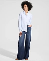 Lands' End Women's Starfish Denim High Rise Wide Leg Jeans
