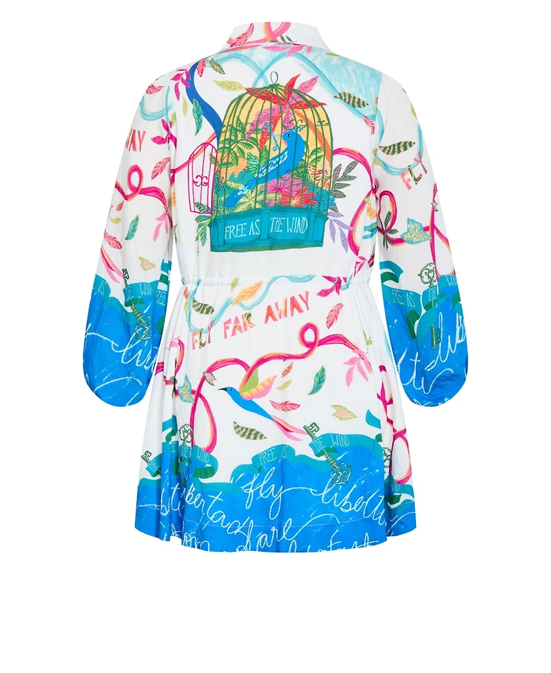 City Chic Women's Tahlia Spirit Print Mini Dress
