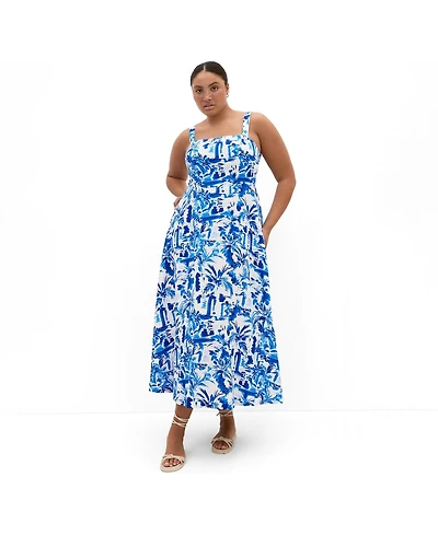 City Chic Women's Collins Print Maxi Dress