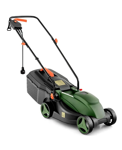 Costway Electric Corded Lawn Mower 10-amp 13-Inch Walk-Behind Lawnmower with Collection Box