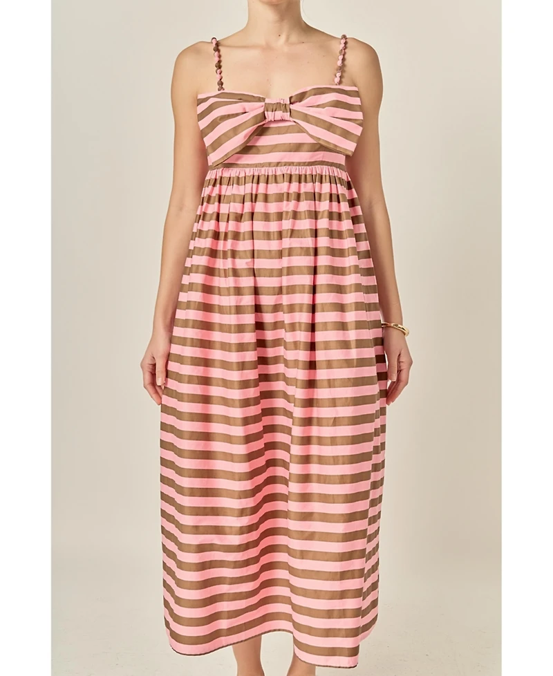 English Factory Women's Striped Midi Dress