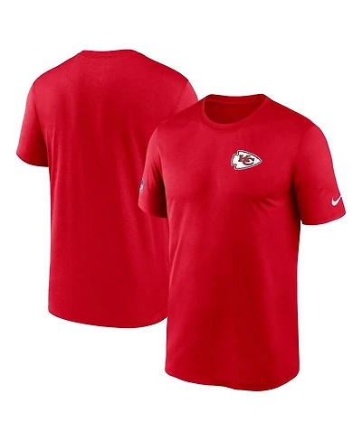 Nike Men's Red Kansas City Chiefs Sideline Legend Small Logo Dri-fit T-Shirt
