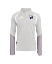 Adidas Men's Silver Fc Dallas 2026 Tiro Competition Quarter-Zip Training Sweatshirt