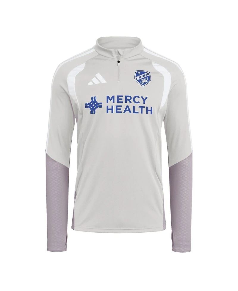 Adidas Men's Silver Fc Cincinnati 2026 Tiro Competition Quarter-Zip Training Sweatshirt