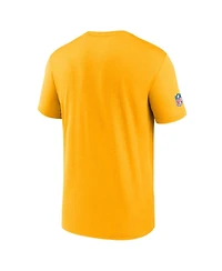 Nike Men's Gold Pittsburgh Steelers Sideline Legend Small Logo Dri-fit T-Shirt