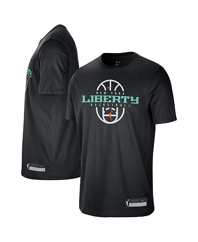 Nike Men's and Women's Black New York Liberty 2026 On-Court Authentic Practice Premium T-Shirt
