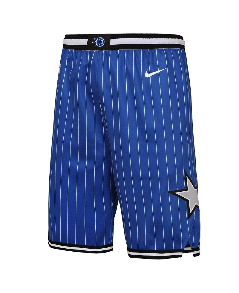 Nike Big Boys and Girls Royal Orlando Magic Icon Edition Swingman Shorts