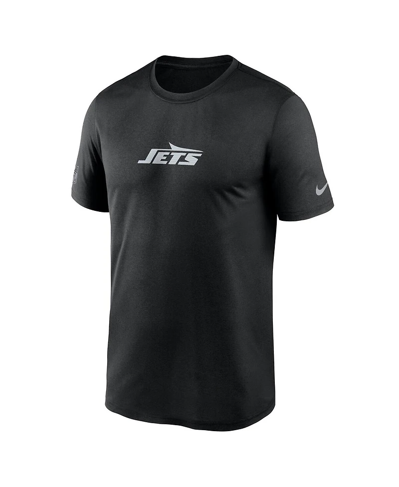 Nike Men's Black New York Jets Sideline Lead The Charge Legend Dri-fit T-Shirt