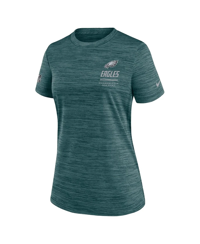 Nike Women's Midnight Green Philadelphia Eagles Sideline Velocity Dri-fit T-Shirt