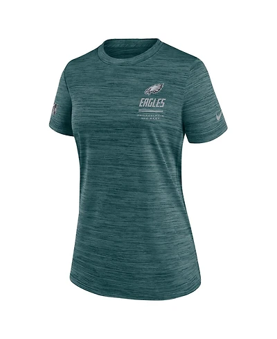 Nike Women's Midnight Green Philadelphia Eagles Sideline Velocity Dri-fit T-Shirt