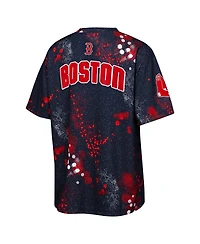 Outerstuff Big Boys and Girls Navy Boston Red Sox Y2 Tech Stadium Lights T-Shirt