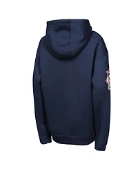 Outerstuff Big Boys and Girls Navy Milwaukee Brewers Premium Sweep Fleece Hoodie