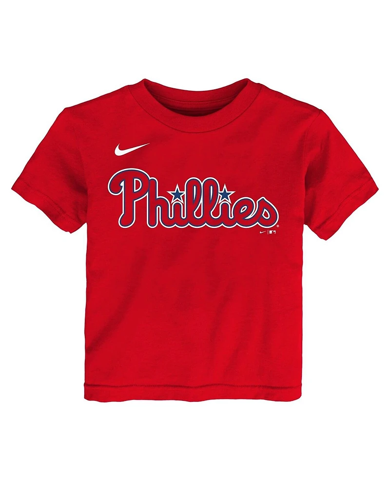Nike Baby Boys and Girls Bryce Harper Red Philadelphia Phillies Name & Number T-Shirt