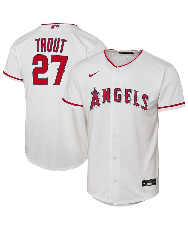 Nike Big Boys and Girls Mike Trout White Los Angeles Angels Home Replica Player Jersey