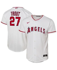 Nike Big Boys and Girls Mike Trout White Los Angeles Angels Home Replica Player Jersey