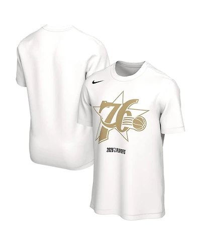 Nike Men's and Women's White Philadelphia 76ers 2026 Nba Playoffs Mantra T-Shirt