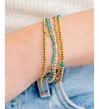 Mint and Lily Turquoise Beaded Bracelet Stacking Set