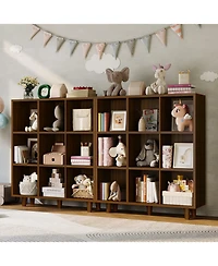 Gaomon 9-cube 3-tier open bookcase, perfect for stylish storage and display in living rooms, bedrooms, or offices. Space-saving and modern design