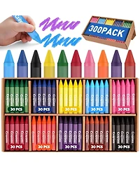 Gnuadz Bulk Crayons Kids Washable Unbreakable School Party Favors 300 Pack