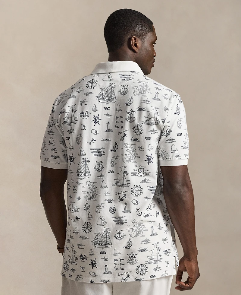 Polo Ralph Lauren Men's Big & Tall Nautical Print Mesh Shirt