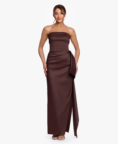 Xscape Women's Strapless Ruffle Long Dress