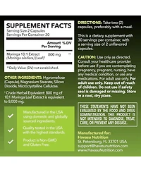 Havasu Nutrition Moringa Capsules, 60 Count