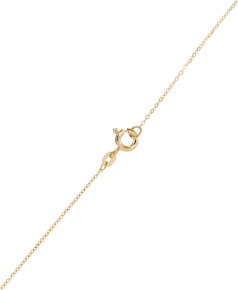 Macy's Polished Bean Pendant Necklace in 10k Yellow Gold