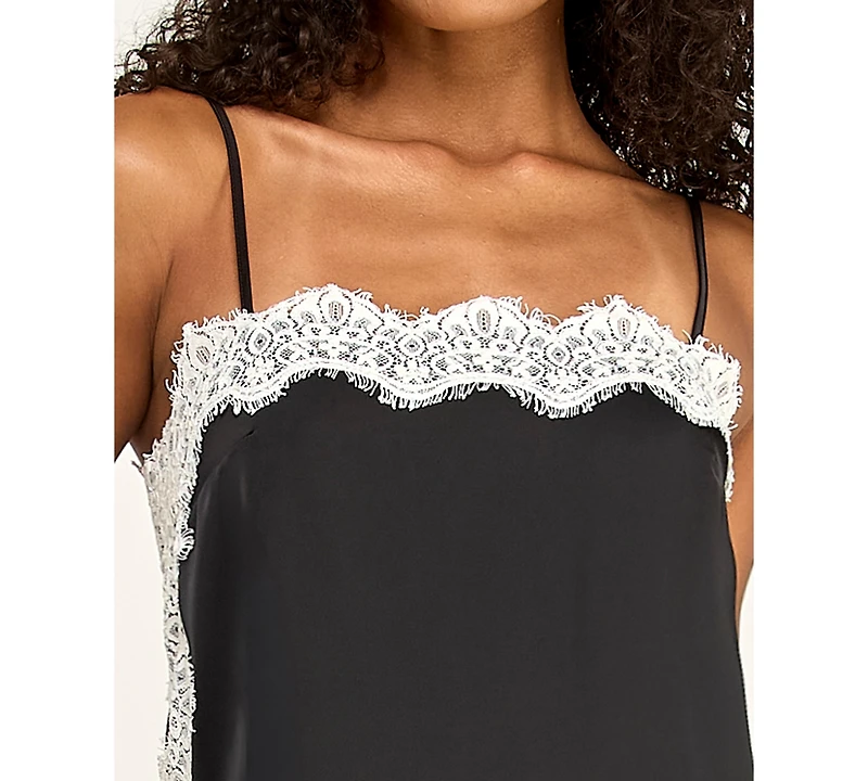 Seni & Cade Juniors' Sleeveless Straight Neck Slip Dress