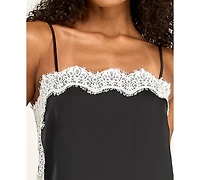 Seni & Cade Juniors' Sleeveless Straight Neck Slip Dress