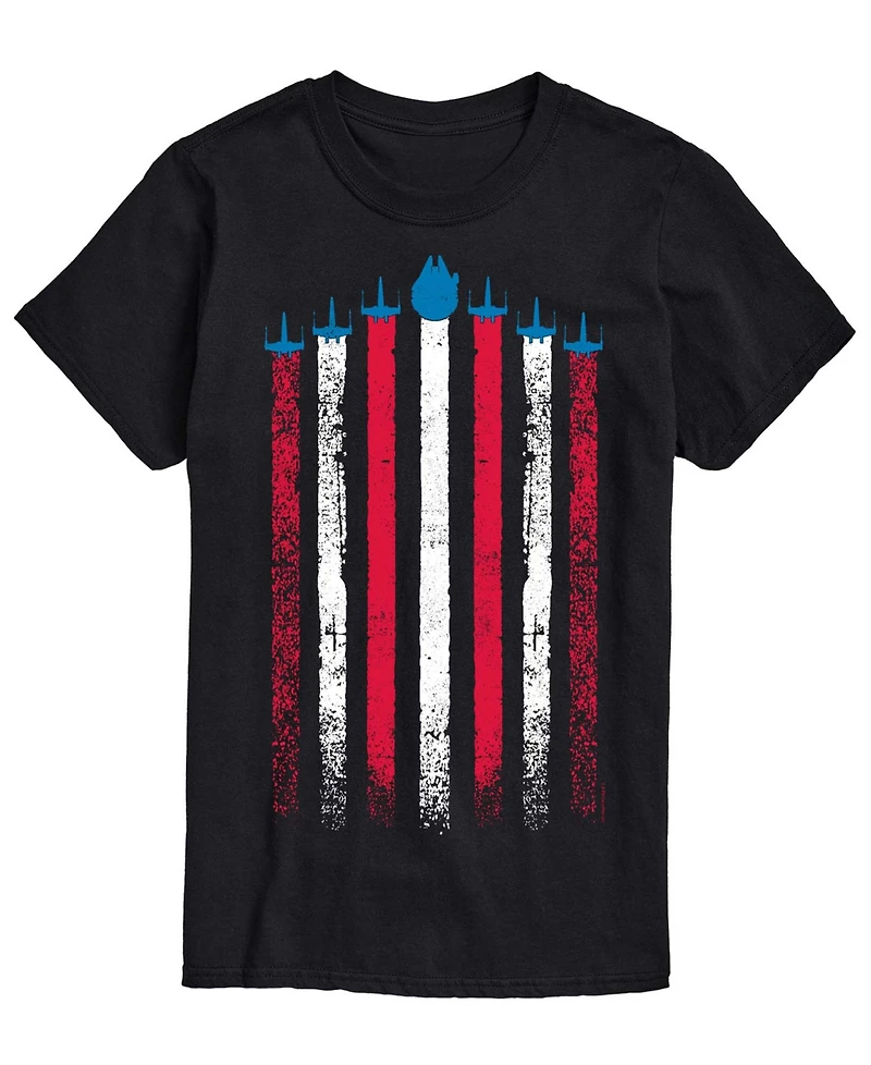 Airwaves Men's Star Wars Flag Ships Short-Sleeve Graphic T-Shirt